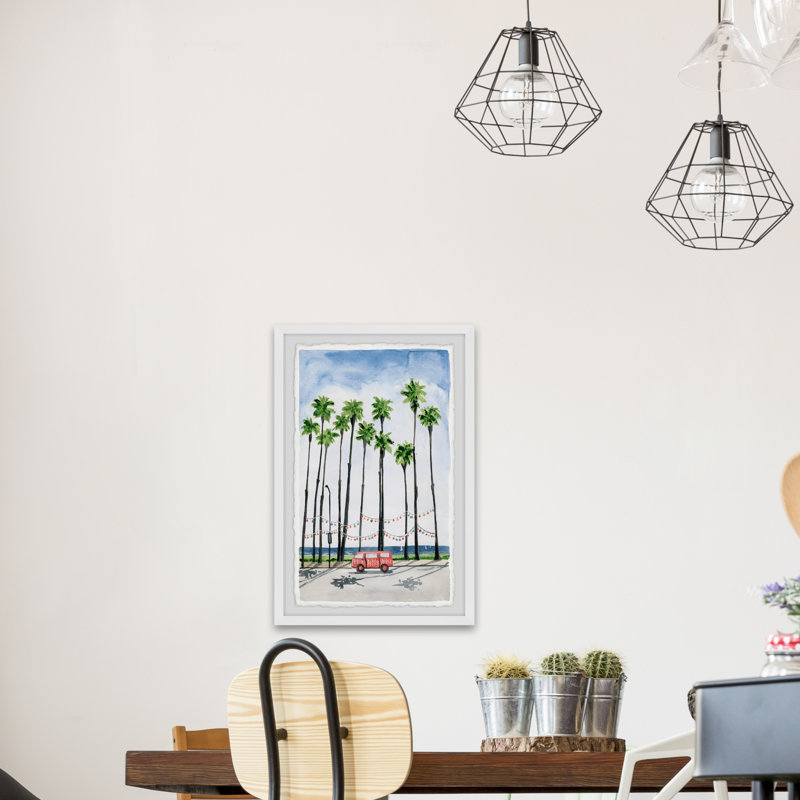 Beneath The Palm Trees - Single Picture Frame Painting, 61cm H x 41cm W x 3.81cm D
