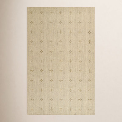 Patton Natural Hand-Loomed Geometric Wool Rug