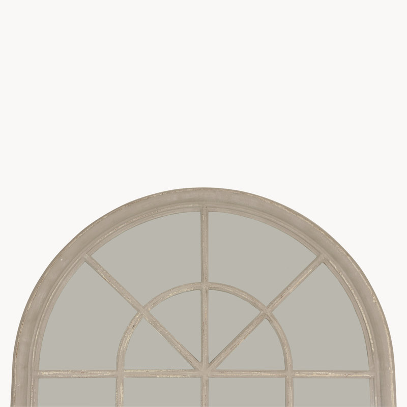 Algrange Wood Flat Wall Mirror with Shelves
