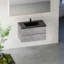 Meuble-lavabo flottant 36 po avec lavabo, meuble de rangement mural avec lavabo à quartz noir et tiroirs à fermeture en douceur entièrement assemblés-131994129