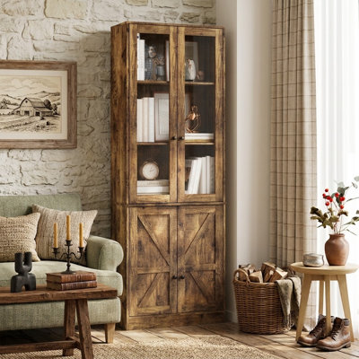 70.9'' H X 23.6'' W Standard Bookcase with Glass Door