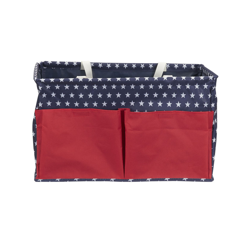 Sac fourre-tout polyvalent avec poches rouge, blanc et bleu Krush, Rouge / blanc / étoiles bleues