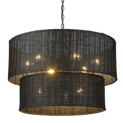 Cuthmore 6-Light Steel Dimmable Drum Chandelier