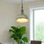 Rustic Pendant Light Fixture, Vintage Style Dome Shade, 9.25" Diameter