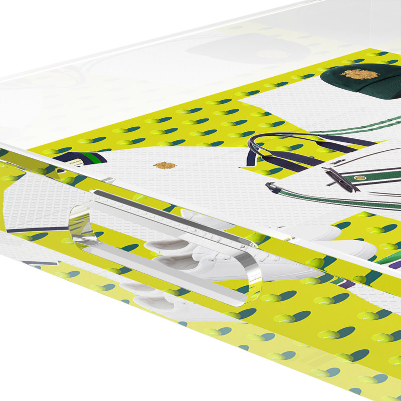 Decorative Tray, 2" H x 18" W x 18" D, Chartreuse Kelly
