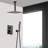 Ceiling Mounted Shower In Matte Black Color - 10" Head & Handheld Bath And Bathroom-127299550