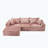 Boucle Sectional Sofa with pillows,No Assembly Needed-106714676
