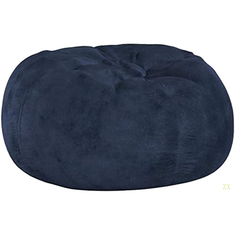 5-Foot Comfortable High-Density Shredded Foam Bean Bag Chair For Kids And Adults, With Removable Microsuede Cover, Ideal Reading And Bedroom Floor Lounge