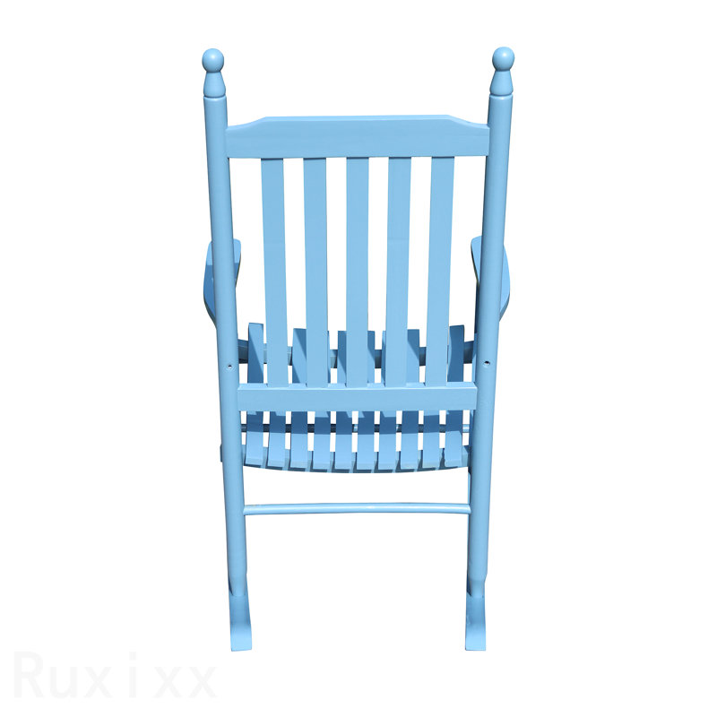 Chaise berçante en bois en bois bleu