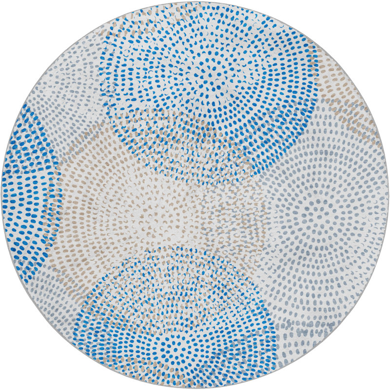 Tapis à poils longs lavable à la machine de qualité supérieure ADS586, 8' Round