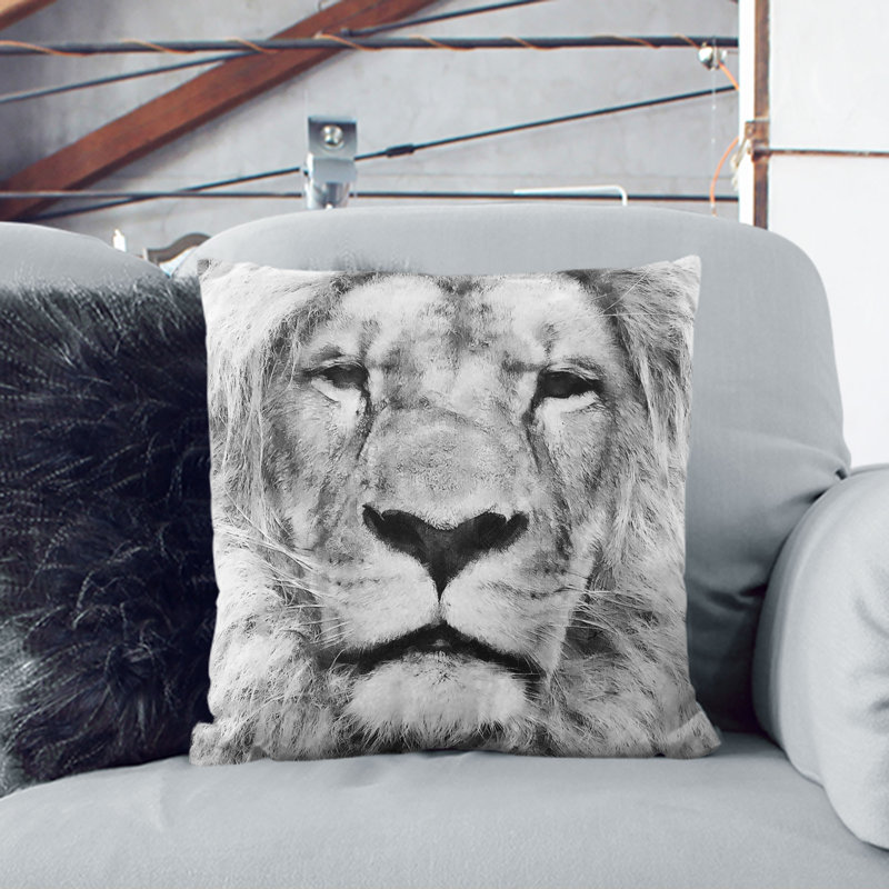 Square Throw Cushion, 40cm H x 40cm W x 15cm D, White