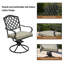 Chaises de bistro d'extérieur pivotantes avec coussin