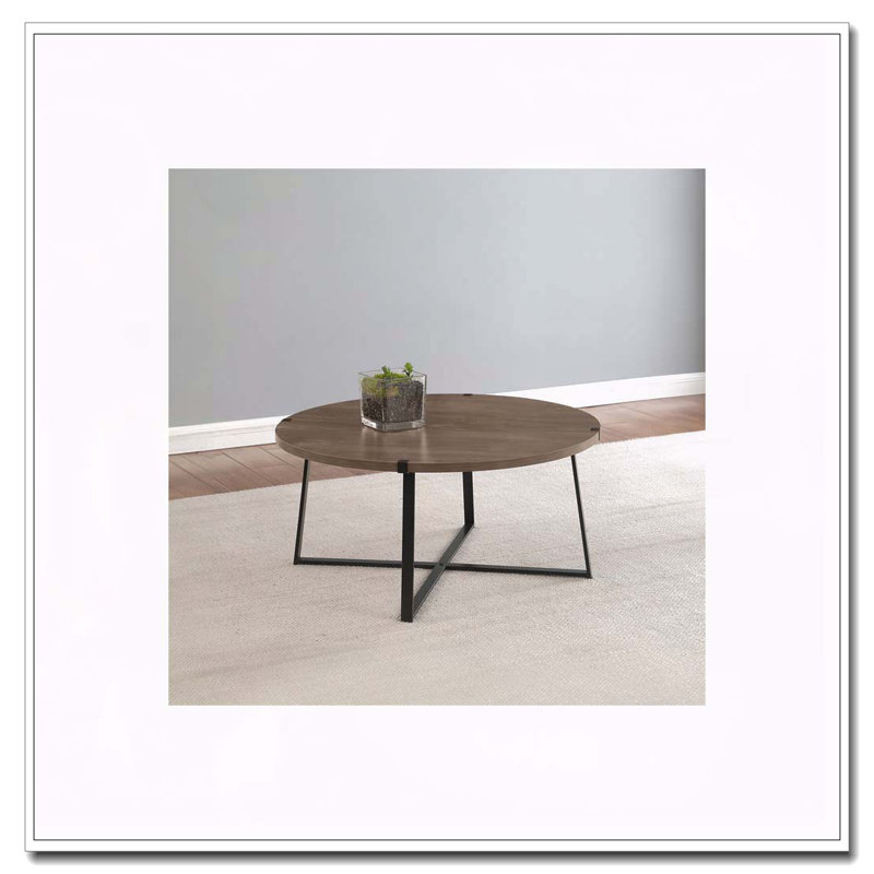 Table basse ronde en bois d'ingénierie Heyer