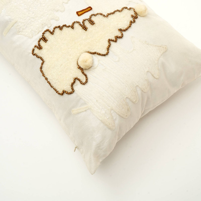 Lumbar Pillow | White Wonderland Holiday Pillow | 24x16"