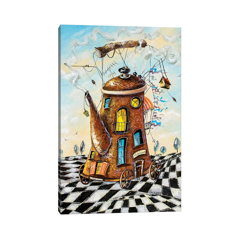 Tea House Traveler by Natalia Grinchenko - Wrapped Canvas Print, 66.04 cm H x 45.72 cm W
