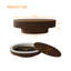 Table basse 47 po ovale en placage de bois massif avec rangement, noyer pour le salon