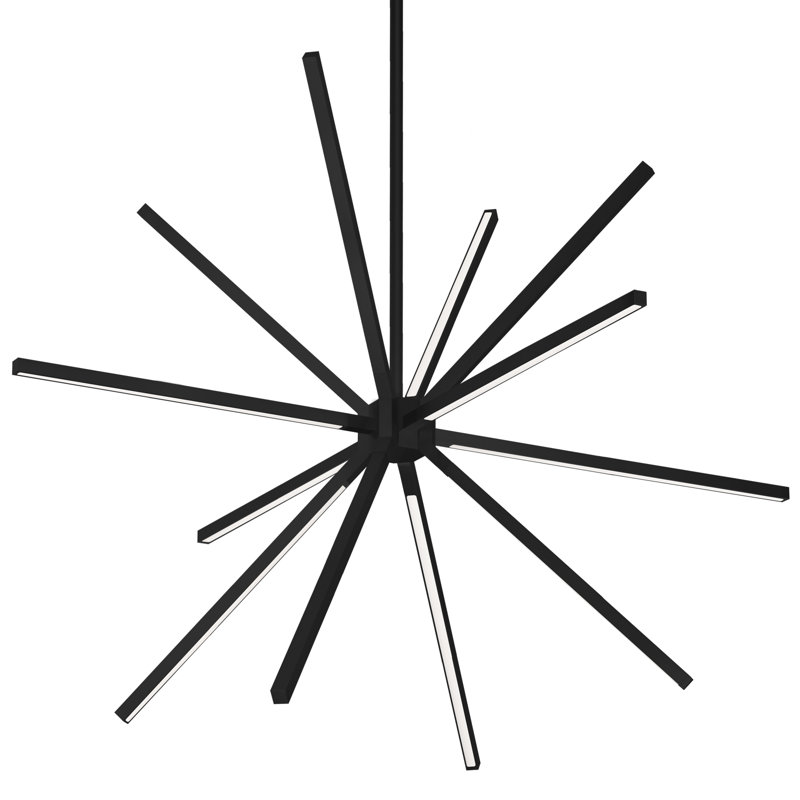 Sirius LED Chandelier, 23.38" H x 32" W x 32" D, Black