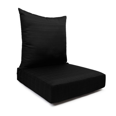 Seat Cushion With Zipper Closure And Separated Back Cushion, With White Polyester Padded Fill.