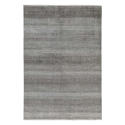 Hand Knotted Striped Area Rug