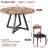 Round Dining Table: Pedestal Frame, Space-Saving Industrial Style-16505551-16505545