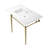 Kingston Brass Edwardian 37-Inch Ceramic Console Sink with Brass Legs-62257203-62257205