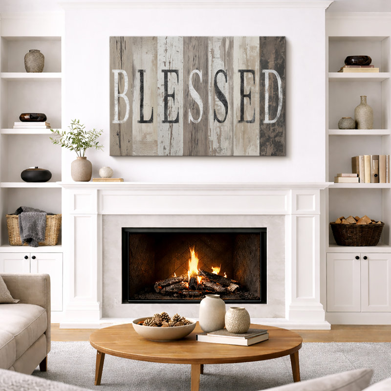 «BLESSED», art inspirant, images encadrées sur toile, estampe numérique, H 24 po x l 36 po x P 1,5 po, Toile tendue