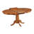 Portland Modern Dining Table - an Oval Kitchen Table Top with Butterfly Leaf & Pedestal Base, Saddle Brown