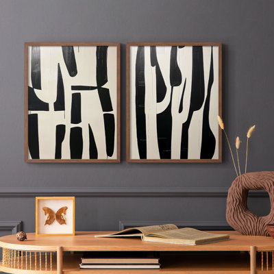 ABSTRACT Series DCXCII - Reproduction encadrée de qualité supérieure - prête à être accrochée - aucun clou requis - aucun clou requis