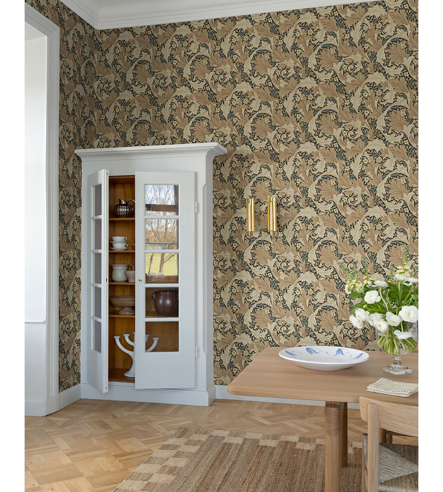 Granville Floral Wallpaper, Apricot