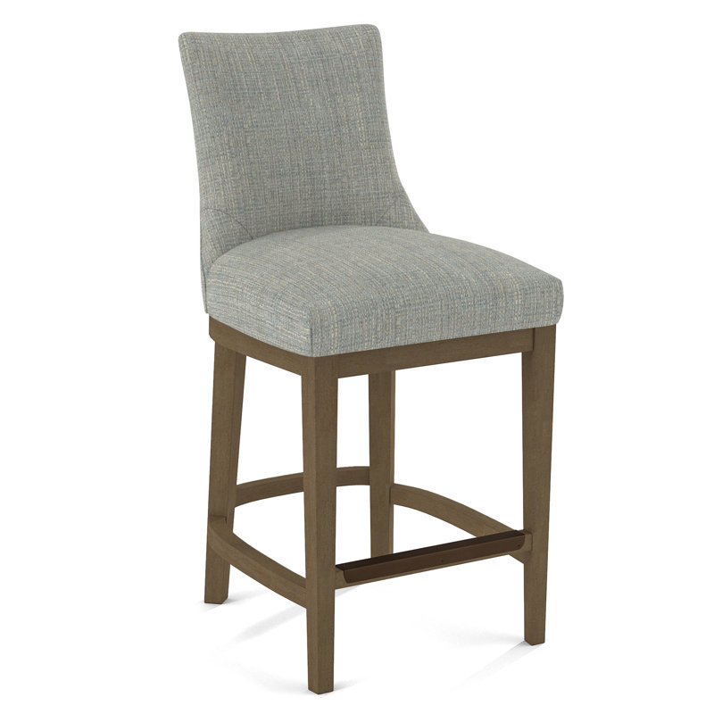 Upholstered Stool, 61585-76, Weathered Gray