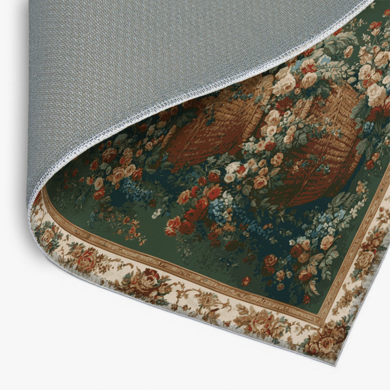 French Brown Indoor and Outdoor Area Rug, Rectangle 4' x 6'