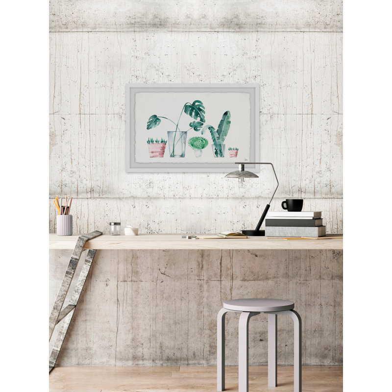 Tropical Plants 1 Piece Single Picture Frame Painting, 20 cm H x 30 cm W x 4 cm D