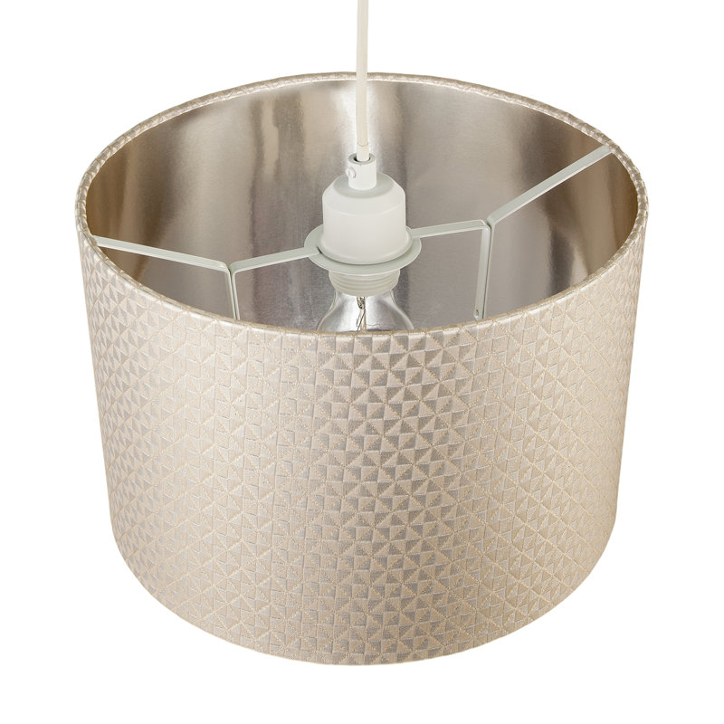 20cm H Cotton Drum Lamp Shade ( No Direct Attachment Method ) in Beige