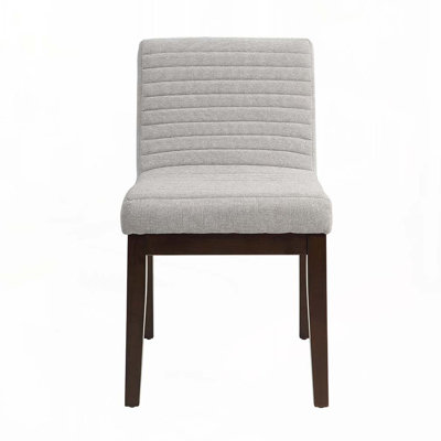 Ensemble de chaises de salle à manger rembourrées en lin avec dossier rembourré, 4 pieds