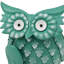 Statue de hibou en métal fabriqué à la main 14 po pour patio, balcon, décoration de table