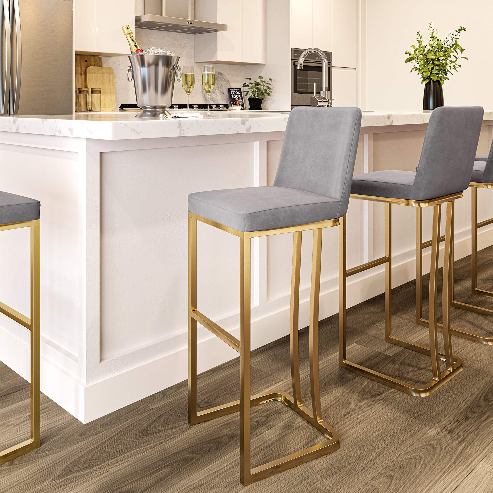 Marc Stool Mercer41 Marcelena 30.31'' Stool & Reviews - Wayfair Canada