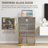 Taura 4-Tier Media Cabinet with Adjustable Shelves, Tempered Glass Doors, and Cable Management-100844812