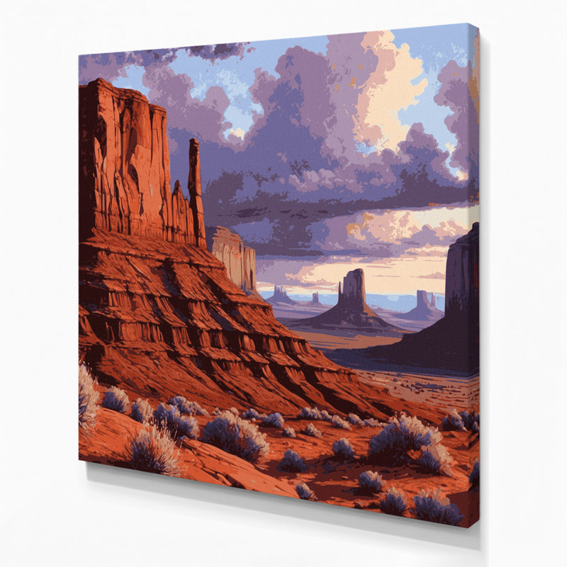 Art mural sur toile USA State Utah Brown, H 12 po x l 12 po