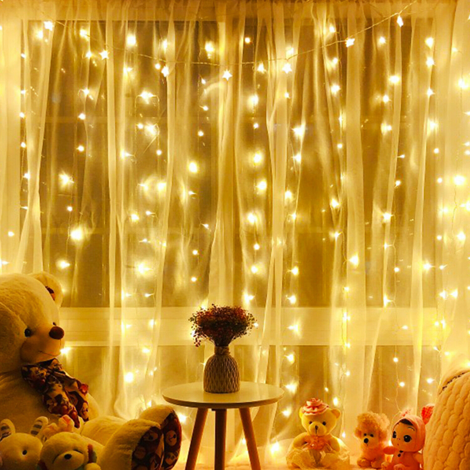 10' LED Twinkle String Lights, Warm White, 30 Lights