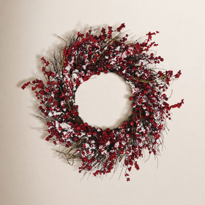 24'' Handcrafted Faux Berry Wreath