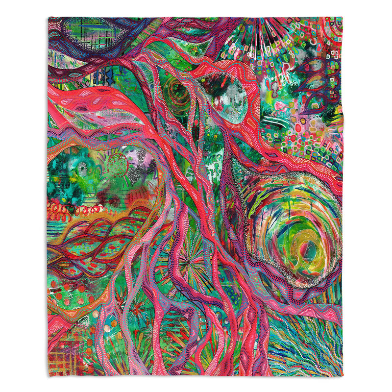  Jeté Tropical Coral Sunrise, l 51 po x L 60 po