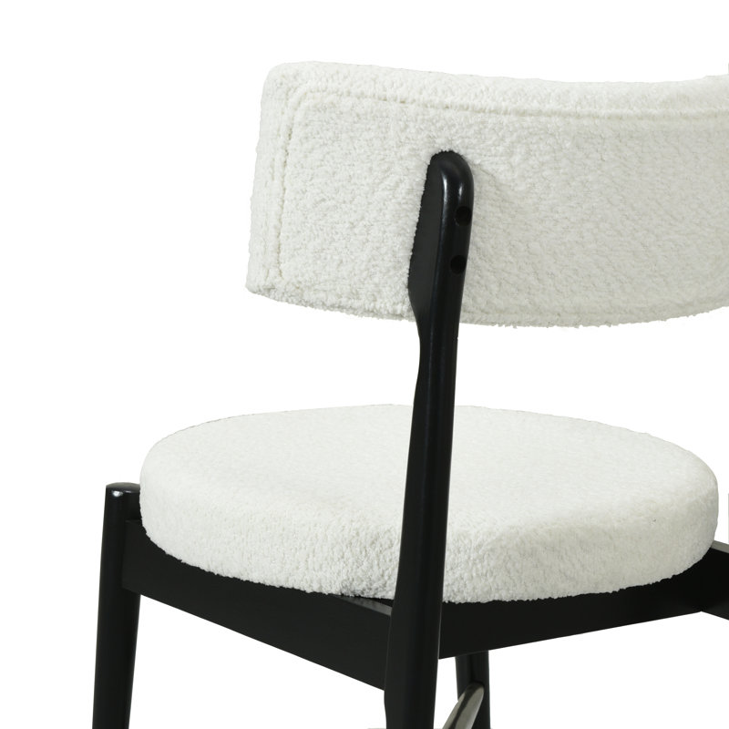 Fabric Upholstered Dinning Chairs, Black