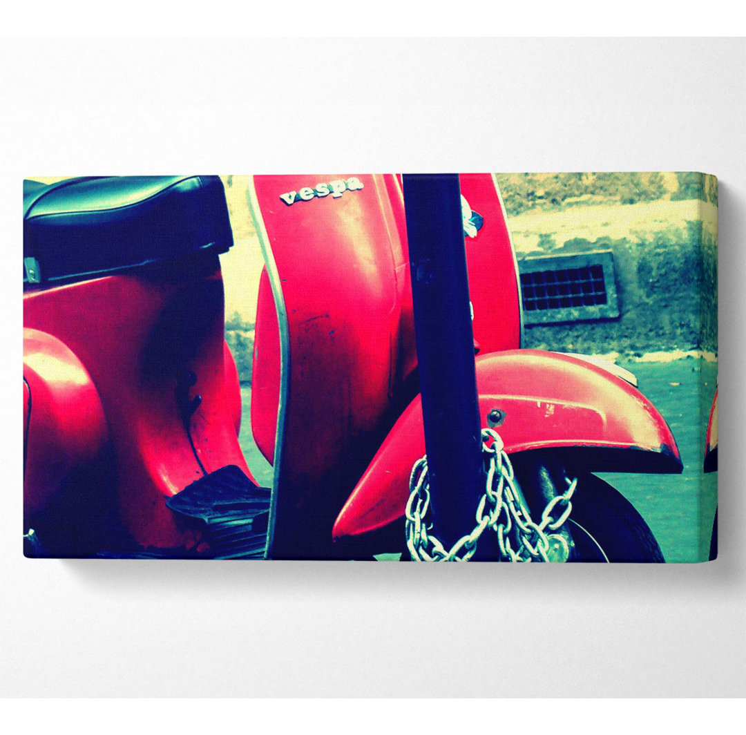 Vespa Wide Canvas Druck