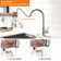 Touchless Kitchen Faucet With Motion Sensor, LED Temperature Indicator, Pull Down Sprayer, And Stainless Steel Construction