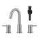 Widespread 2-handle Bathroom Faucet with Drain Assembly
