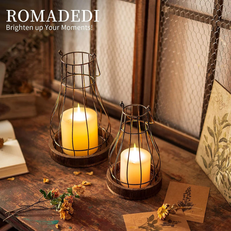 Lanternes décoratives rustiques pour bougie