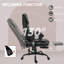 Fauteuil de bureau massant noir de jais avec hauteur réglable et repose-pieds inclinable pour utilisation à domicile