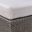 Profitez du plein air avec le salon - Gris + argent, acier inoxydable et fer, imperméable, 16,62 po de largeur pour la détente en plein air + fer, tissu hydrofuge,