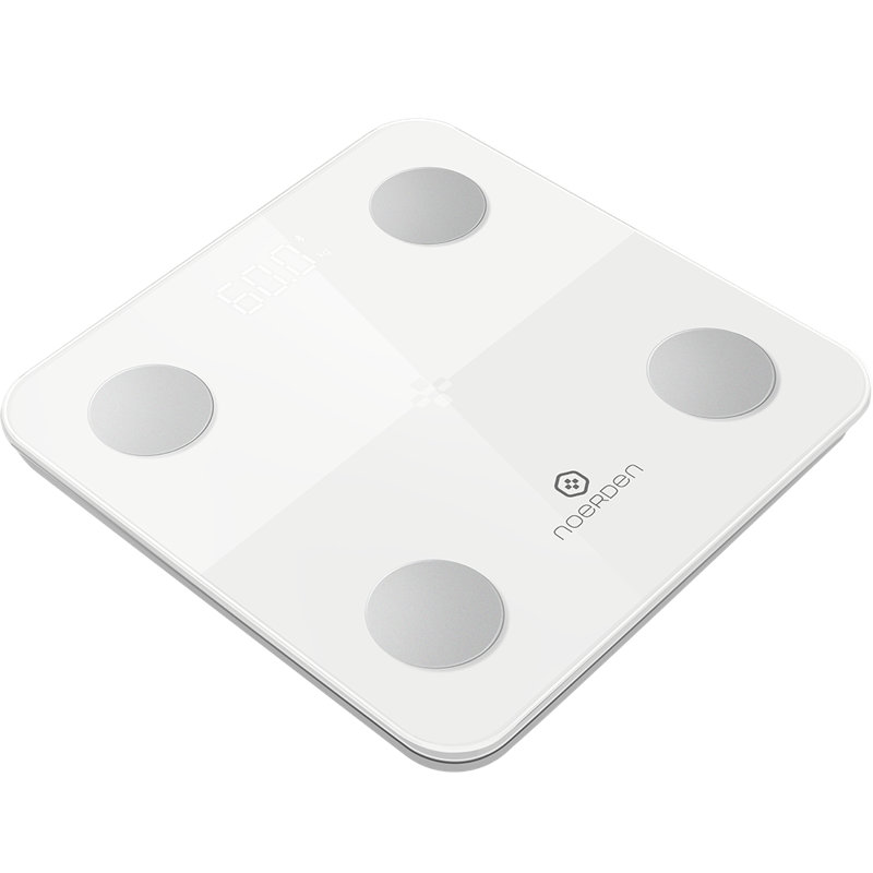 White Tempered Glass Smart Digital Body Analysis Scale