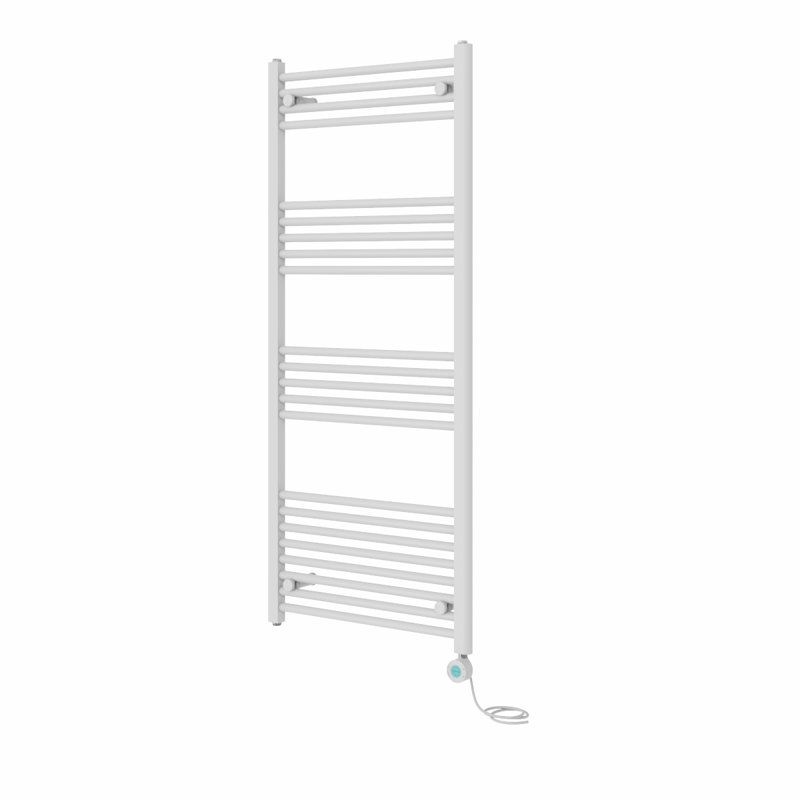 Daejuan Straight Towel Rail Heated Towel Rails, 140cm H x 60cm W x 3cm D, White